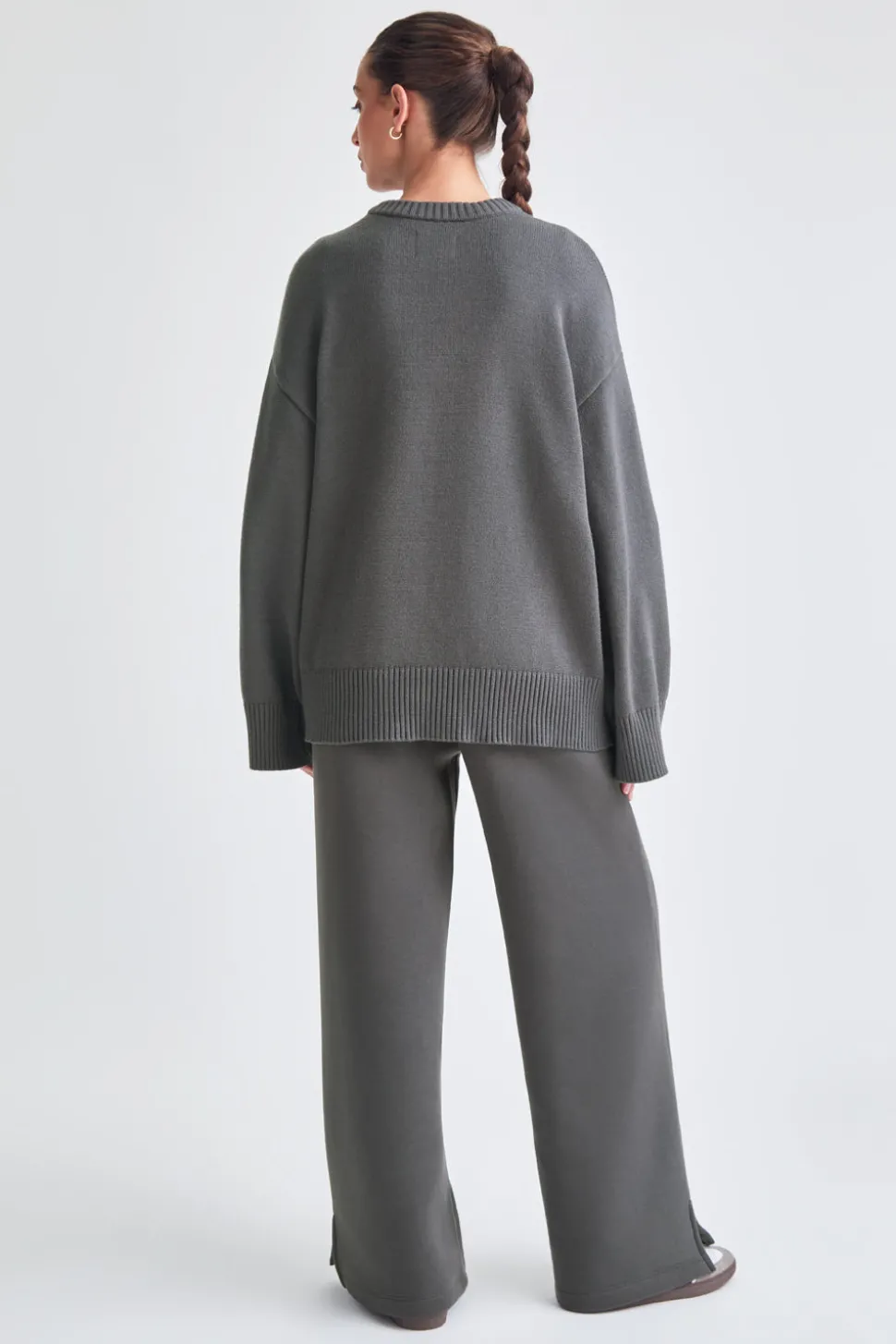 TALA Knit Sweater - Charcoal And Milk