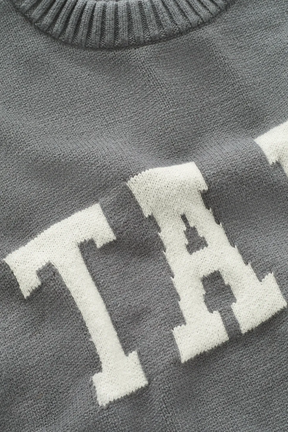 TALA Knit Sweater - Charcoal And Milk