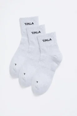 TALA Logo Socks 3 Pack - Grey