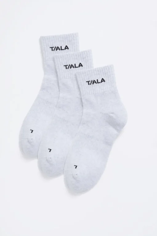 TALA Logo Socks 3 Pack - Grey