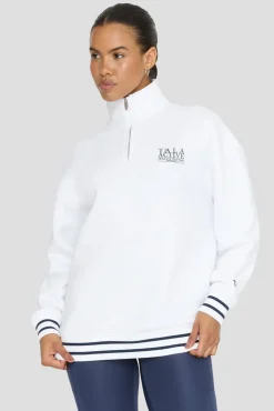 TALA Track And Field Quarter Zip Sweatshirt - White