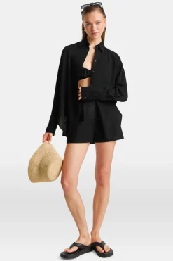 The Essential Linen Shirt - Shadow Black