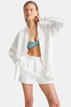 The Essential Linen Shirt - Coconut Milk
