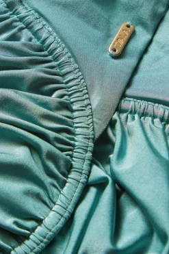 Underwired Gathered Bikini Top - Teal