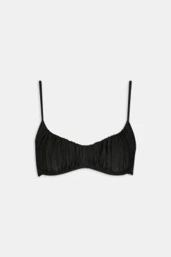 Underwired Gathered Bikini Top - Black Onyx