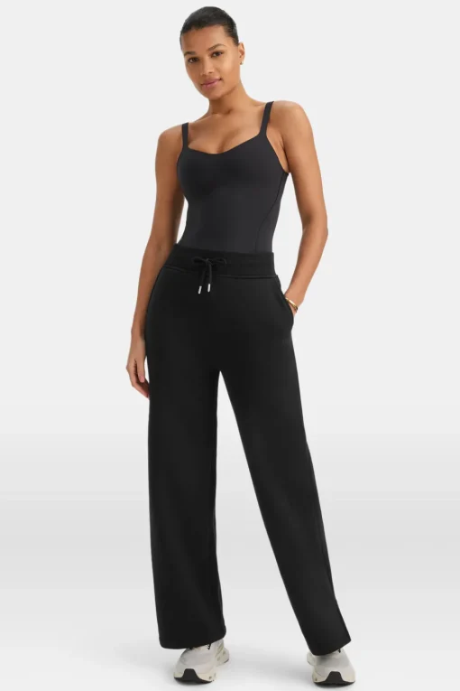 Wide Leg Club Logo Jogger - Black