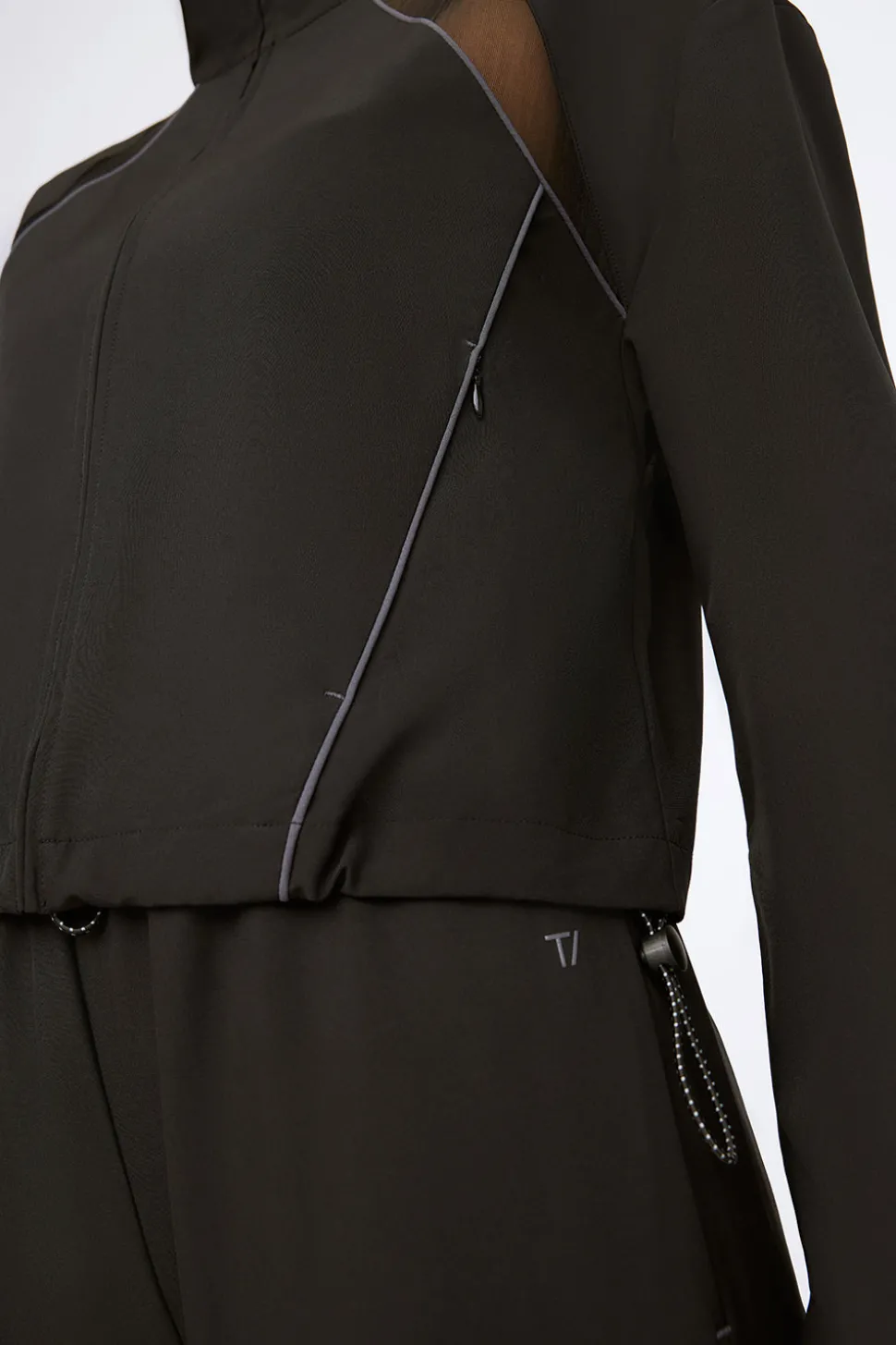 Woven Track Jacket - Black