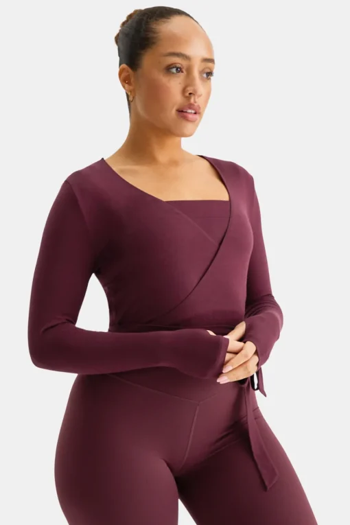 Wrap Around Cardigan - Burgundy