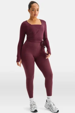 Wrap Around Cardigan - Burgundy