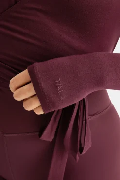 Wrap Around Cardigan - Burgundy